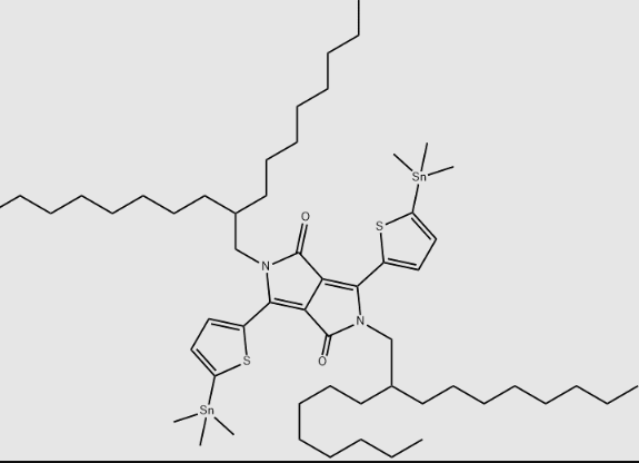 2,5-Dihydro-2,5-bis(2-octyldecyl)-3,6-bis[5-(trimethylstannyl)-2-thienyl]pyrrolo[3,4-c]pyrrole-1,4-dione,2,5-Dihydro-2,5-bis(2-octyldecyl)-3,6-bis[5-(trimethylstannyl)-2-thienyl]pyrrolo[3,4-c]pyrrole-1,4-dione