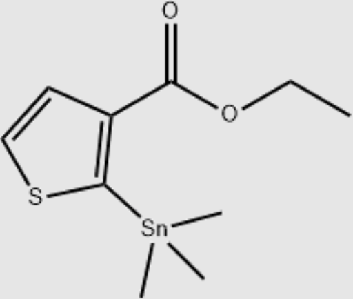 2-(三甲基錫烷基)噻吩-3-羧酸乙酯,3-Thiophenecarboxylic acid, 2-(trimethylstannyl)-, ethyl ester