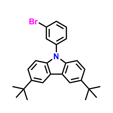 3,6-二叔丁基-9-(3-溴苯基)咔唑,9-(3-Bromophenyl)-3,6-di-tert-butyl-9H-carbazole