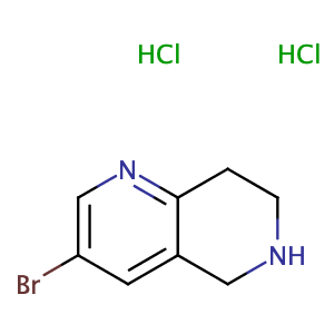 3 - 溴-5,6,7,8 - 四氫-1,6 - 萘啶鹽酸鹽,3-bromo-5,6,7,8-tetrahydro-1,6-naphthyridine dihydrochloride