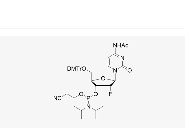 N-乙酰基-5'-O-(4,4-二甲氧基三苯甲基)-2'-脱氧-2'-氟胞苷-3'-(2-氰基乙基-N,N-二异丙基)亚磷酰胺,DMT-2′-F-dC(Ac)-CE-Phosphoramidite