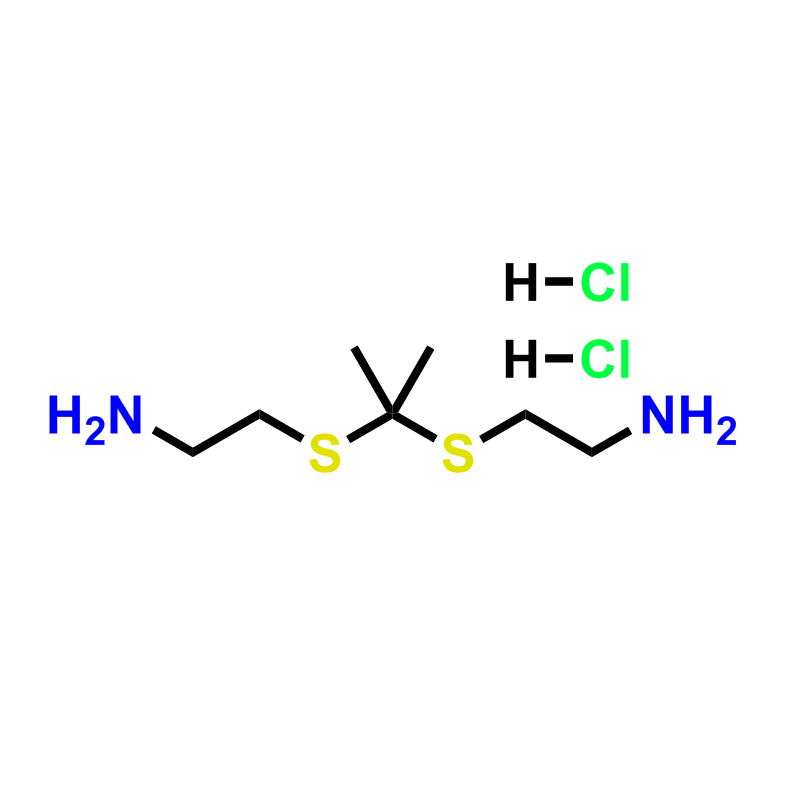 2,2'-(propane-2,2-diylbis(sulfanediyl))bis(ethan-1-amine) dihydrochloride,2,2'-(propane-2,2-diylbis(sulfanediyl))bis(ethan-1-amine) dihydrochloride