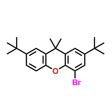 4-bromo-2,7-di-tert-butyl-9,9-dimethylxanthene,4-bromo-2,7-di-tert-butyl-9,9-dimethylxanthene