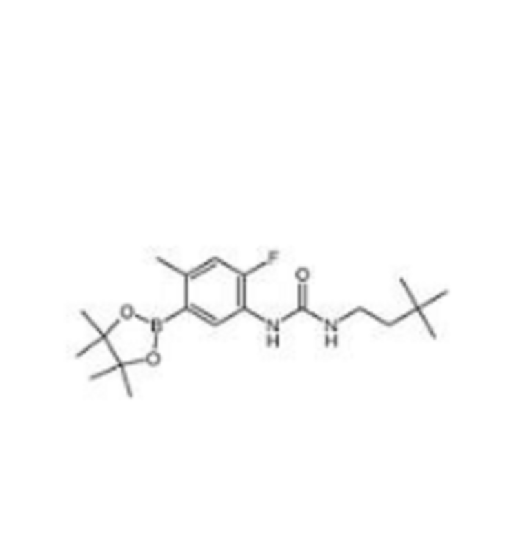 1-(3,3-dimethylbutyl)-3-(2-fluoro-4-methyl-5-(4,4,5,5-tetramethyl-1,3,2-dioxaborolan-2-yl)phenyl)urea,1-(3,3-dimethylbutyl)-3-(2-fluoro-4-methyl-5-(4,4,5,5-tetramethyl-1,3,2-dioxaborolan-2-yl)phenyl)urea