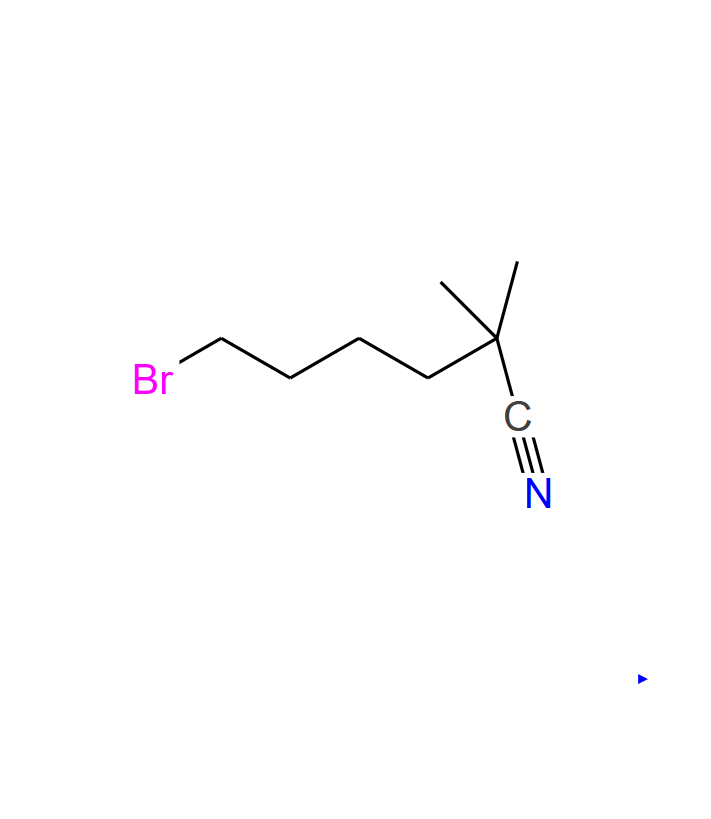 6-溴-2,2-二甲基己腈,6-BROMO-2,2-DIMETHYLHEXANENITRILE