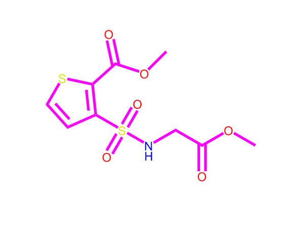 3-磺酰氨基乙酸甲酯-2-噻吩甲酸甲酯,Methyl 3-[(methoxycarbonylmethyl)sulfamoyl]thiophene-2-carboxylate