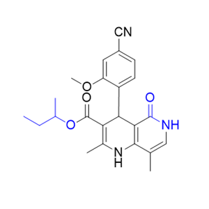 非奈利酮杂质14,sec-butyl 4-(4-cyano-2-methoxyphenyl)-2,8-dimethyl-5-oxo-1,4,5,6-tetrahydro-1,6-naphthyridine-3-carboxylate