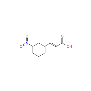 (E)-3-(5-硝基-1-环己烯-1-基)丙烯酸,2-Propenoic acid, 3-(5-nitro-1-cyclohexen-1-yl)-, (2E)-