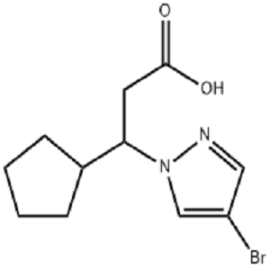 3-(4-溴-1H-吡唑-1-基)-3-环戊基丙酸,3-(4-Bromo-1H-pyrazol-1-yl)-3-cyclopentylpropanoic acid