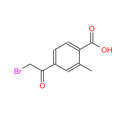 4-(2-溴)乙酰基-2-甲基苯甲酸,4 - (2-bromo) acetyl-2-methylbenzoic acid