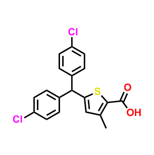 5-(双(4-氯苯基)甲基)-3-甲基噻吩-2-羧酸,5-(Bis(4-chlorophenyl)methyl)-3-methylthiophene-2-carboxylic acid