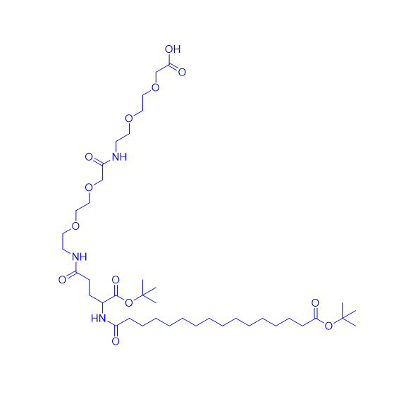 类索玛鲁肽侧链,(S)-22-(tert-Butoxycarbonyl)-41,41-dimethyl-10,19,24,39-tetraoxo-3,6,12,15,40-pentaoxa-9,18,23-triazadotetracontanoic acid