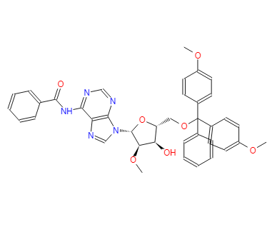 N6-苯甲酰基-5'-O-DMT-2'-甲氧基腺苷,N6-Bz-DMT-2'-OMe-Ar; N6-benzoyl-5'-O-(4, 4'-dimethoxytrityl)-2'-O-methyl-Adenosine