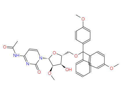 N4-乙酰基-5'-O-DMT-2'-甲氧基胞苷,N4-Ac-DMT-2'-OMe-Cr; N4-acetyl-5'-O-(4, 4'-dimethoxytrityl)-2'-O-methyl-cytidine