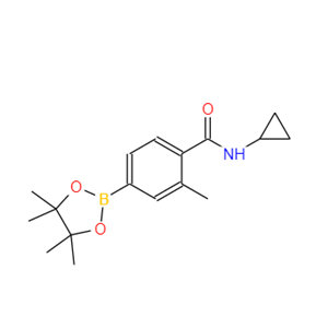 N-环丙基-2-甲基-4-(4,4, 5,5-四甲基-1,3,2-二氧杂硼烷-2-基)苯甲酰胺   1351374-48-5