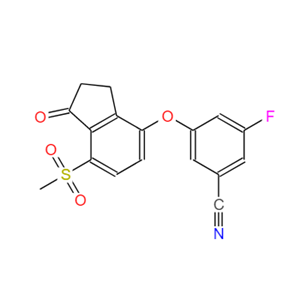 3-氟-5-((7-(甲基磺酰基)-1-氧代-2,3-二氢-1H-茚-4-基)氧基)苯甲腈