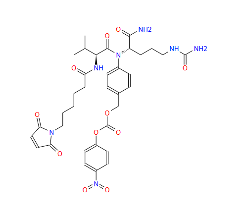 马来酰亚胺基己酰-L-缬氨酸-L-瓜氨酸对氨基苄醇 对硝基苯基碳酸脂,L-OrnithinaMide, N-[6-(2,5-dihydro-2,5-dioxo-1H-pyrrol-1-yl)-1-oxohexyl]-L-valyl-N5-(aMinocarbonyl)-N-[4-[[[(4-nitrophenoxy)carbonyl]oxy]Methyl]phenyl]-