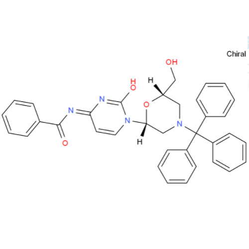 N-[1-[(2R,6S)-6-(羟甲基)-4-三苯甲基吗啉-2-基]-2-氧代-1,2-二氢嘧啶-4-基]苯甲酰胺,N4-Benzoyl-7'-OH-N-trityl Morpholino cytosine