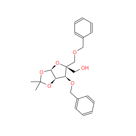 3-O-芐基-4-C-芐氧甲基-1,2-O-異亞丙基-Α-D-呋喃核糖,1,2-O-(1-methylethylidene)-4-C-[(phenylmethoxy)methyl]-3-O-(phenylmethyl)-L-Lyxofuranose