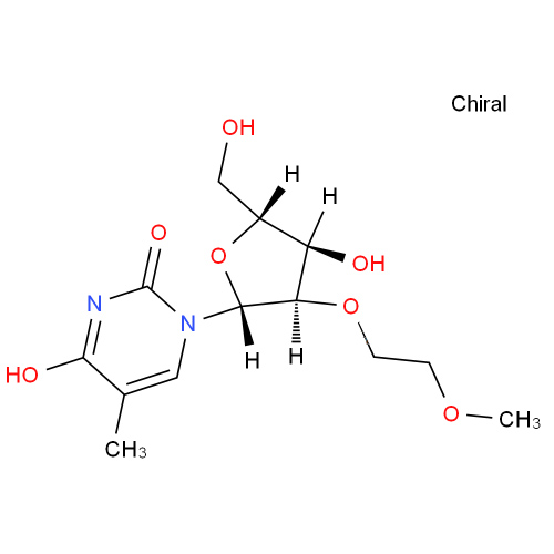 2'-O-(2-甲氧基乙基)-5-甲基尿苷,2'-O-(2-Methoxyethyl)-5-methyluridine