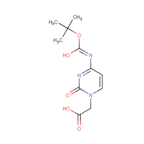 2-(4-((叔丁氧基羰基)氨基)-2-氧嘧啶-1(2H)-基)乙酸,N4-Boc-cytosin-1-yl acetic acid