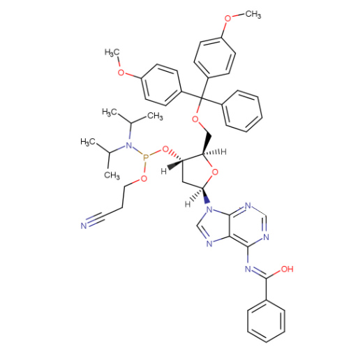 5'-O-(4,4'-二甲氧基三苯基)-N6-苯甲?；?2'-脫氧腺苷-3'-(2-氰乙基-N,N-二異丙基)亞磷酰胺,5'-O-(4,4'-Dimethoxytrityl)-N6-benzoyl-2'-deoxyadenosine-3'-(2-cyanoethyl-N,N-diisopropyl)phosphoramidite