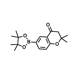 2,2-二甲基-6-(4,4,5,5-四甲基-1,3,2-二氧硼杂环戊烷-2-基)苯并二氢吡喃-4-酮,2,2-Dimethyl-6-(4,4,5,5-tetramethyl-1,3,2-dioxaborolan-2-yl)chroman-4-one