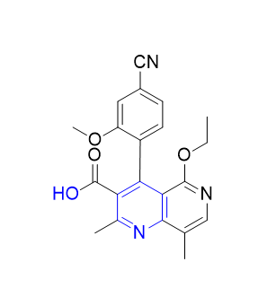 非奈利酮杂质19,4-(4-cyano-2-methoxyphenyl)-5-ethoxy-2,8-dimethyl-1,6-naphthyridine-3-carboxylic acid