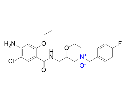 莫沙必利杂质08,2-((4-amino-5-chloro-2-ethoxybenzamido)methyl)-4-(4-fluorobenzyl)morpholine 4-oxide