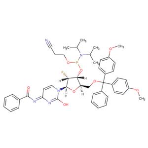 N4-苯甲酰基-5'-O-DMT-2'-氟-脱氧胞苷-3'-氰乙氧基亚磷酰胺