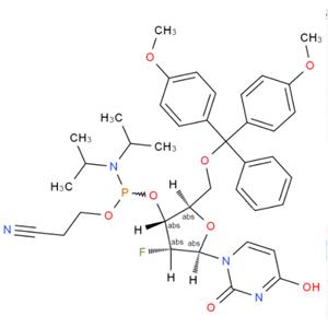 5'-O-(4,4-二甲氧基三苯甲基)-2'-脱氧-2'-氟尿苷-3'-(2-氰基乙基-N,N-二异丙基)亚磷酰胺