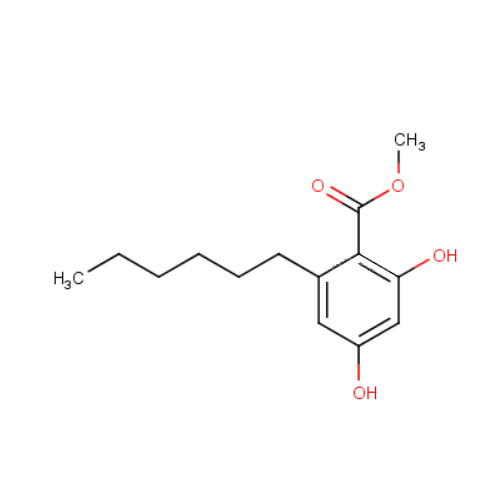 2,4-二羥基-6-己基-苯甲酸甲酯,Benzoic acid, 2-hexyl-4,6-dihydroxy-, methyl ester