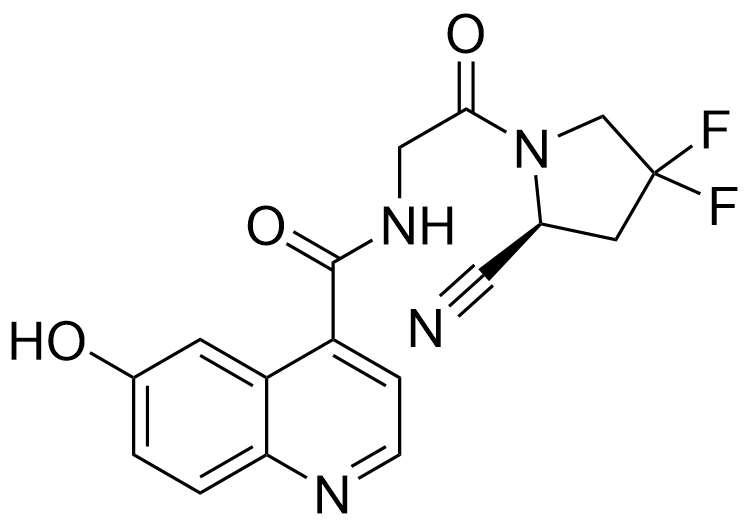 (S)-N-(2-(2-cyano-4,4-difluoropyrrolidin-1-yl)-2-oxoethyl)-6-hydroxyquinoline-4-carboxamide,(S)-N-(2-(2-cyano-4,4-difluoropyrrolidin-1-yl)-2-oxoethyl)-6-hydroxyquinoline-4-carboxamide