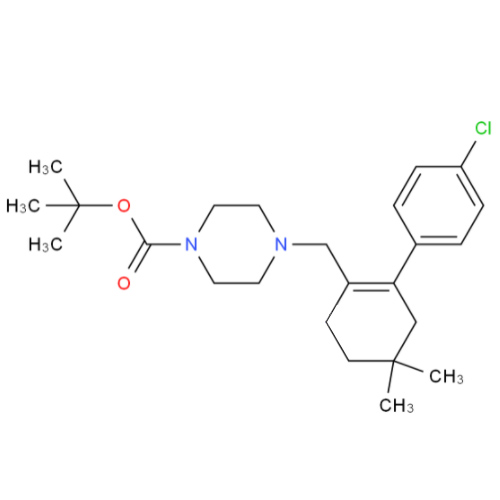 4-((2-(4-氯苯基)-4,4-二甲基-1-环己烯)甲基)哌嗪-1-羧酸叔丁酯,tert-butyl 4-((4'-chloro-5,5-diMethyl-3,4,5,6-tetrahydro-[1,1'-biphenyl]-2-yl)Methyl)piperazine-1-carboxylate