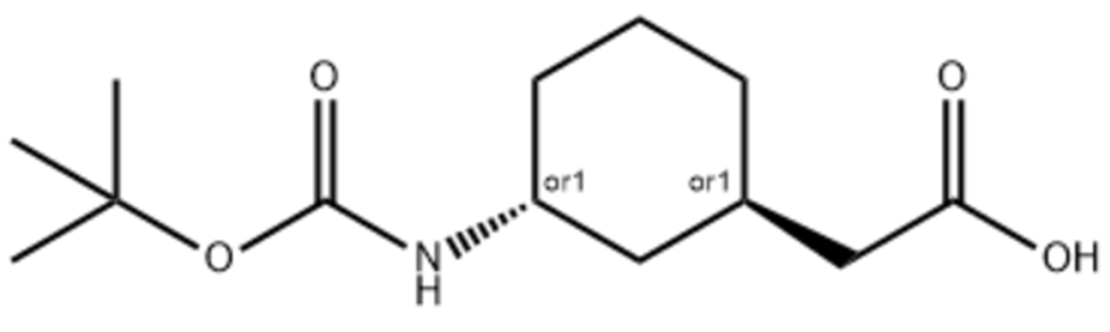 trans 2-{3-[(tert-Butoxy)carbonyl]amino}cyclohexyl]-acetic acid,trans 2-{3-[(tert-Butoxy)carbonyl]amino}cyclohexyl]-acetic acid