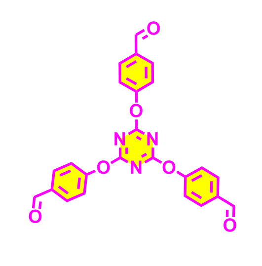 2,4,6-三(4-甲酰基苯氧基)-1,3,5-三嗪,4-[[4,6-bis(4-formylphenoxy)-1,3,5-triazin-2-yl]oxy]benzaldehyde