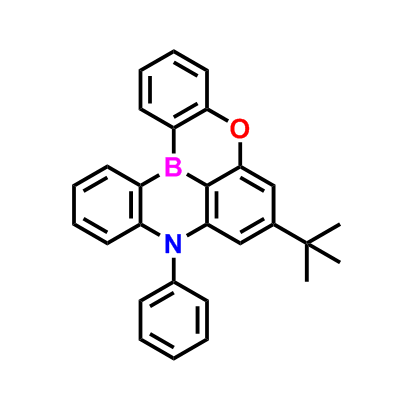 7-（叔丁基）-9-苯基-9H-5-氧雜-9-氮雜-13b-硼萘并[3,2,1-de]蒽,7-(tert-butyl)-9-phenyl-9H-5-oxa-9-aza-13b-boranaphtho[3,2,1-de]anthracene