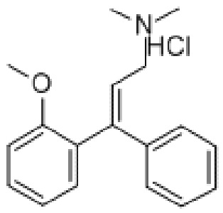 1-(鄰茴香基)-1-苯基-3-二甲基氨基丙-1-烯鹽酸鹽,1-(o-Anisyl)-1-phenyl-3-dimethylaminoprop-1-ene hydrochloride