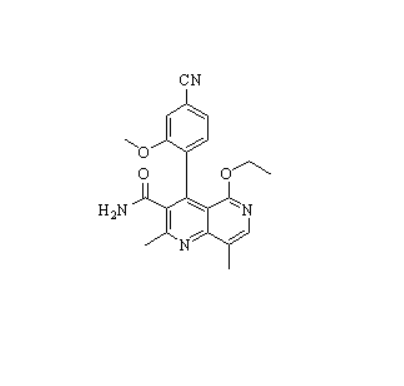 非奈利酮杂质K,1,6-Naphthyridine-3-carboxamide, 4-(4-cyano-2-methoxyphenyl)-5-ethoxy-2,8-dimethyl-