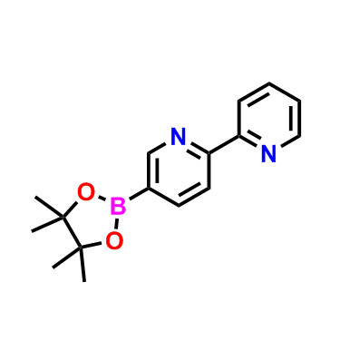 5-(4,4,5,5-四甲基-1,3,2-二氧硼杂环戊烷-2-基)-2,2'-联吡啶,5-(4,4,5,5-Tetramethyl-1,3,2-dioxaborolan-2-yl)-2,2'-bipyridine