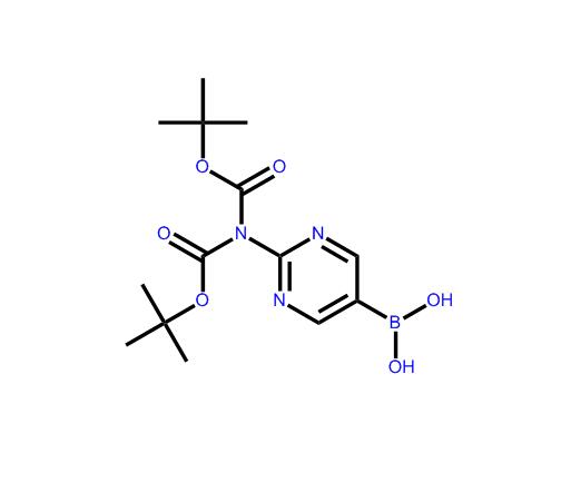 2-(5-硼酸基-2-嘧啶基)亚氨基二羧酸二叔丁酯,2-(5-Borono-2-pyrimidinyl)imidodicarbonic acid 1,3-bis(tert-butyl) ester