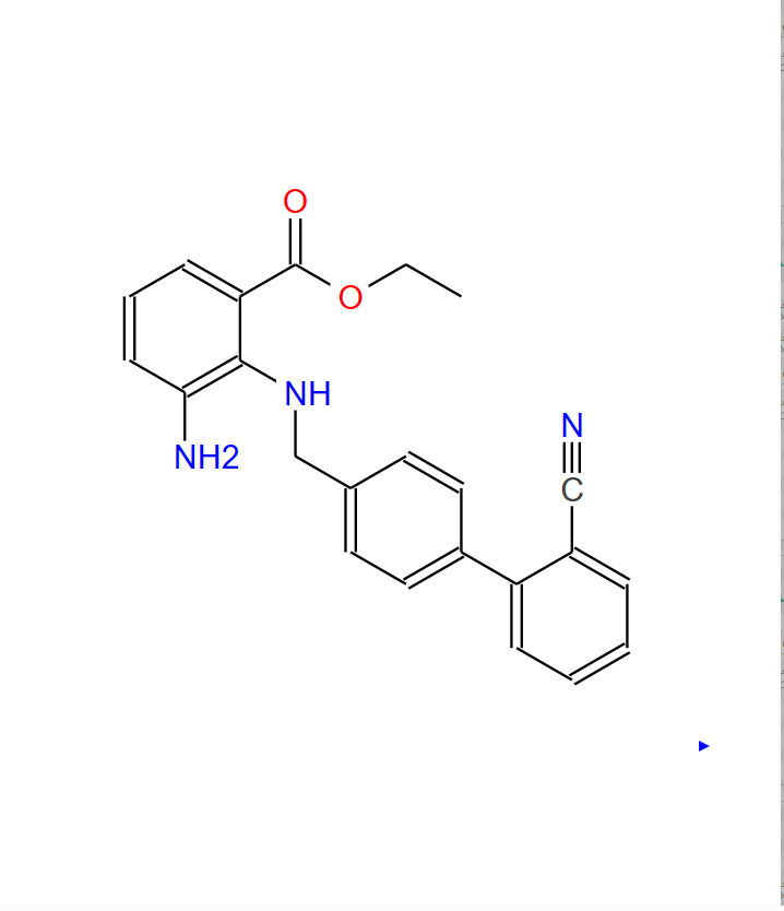 3-氨基-2-[(2'-氰基聯(lián)苯-4-基)甲基]氨基苯甲酸乙酯,Ethyl-3-Amino-2-[(2'-Cyanoiphenyl-4-yl) Methyl]-Amino Benzoate