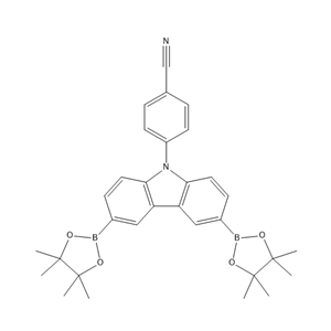 4-[3,6-双(4,4,5,5-四甲基-1,3,2-二氧杂硼烷-2-基)-9H-咔唑-9-基]苄腈,4-[3,6-Bis(4,4,5,5-tetramethyl-1,3,2-dioxaborolan-2-yl)-9H-carbazol-9-yl]benzonitrile