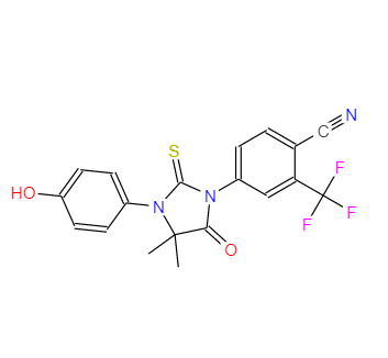 4-[3-(4-羟基苯基)-4,4-二甲基-5-氧代-2-硫代咪唑烷-1-基]-2-三氟甲基苯甲腈,4-(3-(4-hydroxyphenyl)-4,4-diMethyl-5-oxo-2-thioxoiMidazolidin-1-yl)-2-(trifluoroMethyl)benzonitrile