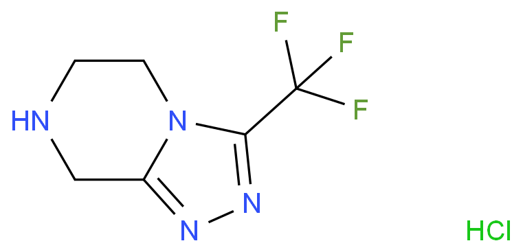 3-(三氟甲基)-5,6,7,8-四氢-[1,2,4]三唑并[4,3-a]吡嗪盐酸盐,3-(Trifluoromethyl)-5,6,7,8-tetrahydro-[1,2,4]triazolo[4,3-a]pyrazine HCl