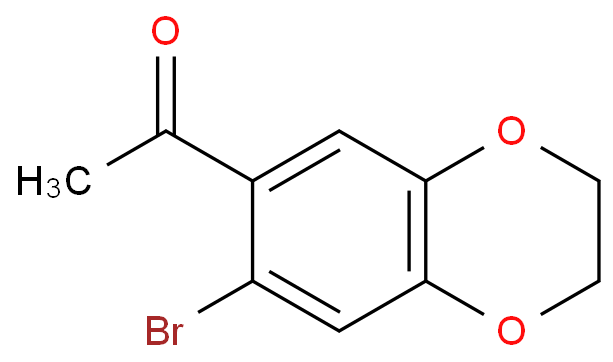 1-(7-溴-2,3-二氢-1,4-苯并二氧六环-6-基)乙酮,Ethanone,1-(7-bromo-2,3-dihydro-1,4-benzodioxin-6-yl)-