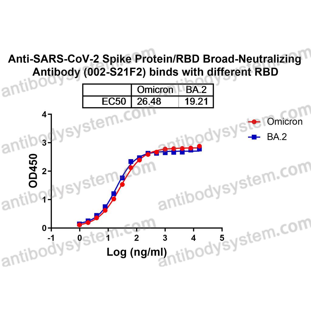 抗 SARS-CoV-2 Spike Protein/RBD Broad-Neutralizing 抗体 (002-S21F2) 单克隆抗体,Anti-SARS-CoV-2 Spike Protein/RBD Broad-Neutralizing Antibody (002-S21F2) (DVV00332)