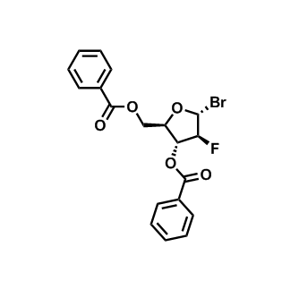 ((2R,3R,4S,5R)-3-(苯甲酰氧基)-5-溴-4-氟四氢呋喃-2-基)苯甲酸甲酯；2-脱氧-1-溴-2-氟-3,5-二苯甲酰基-alpha-D-阿拉伯呋喃糖,2-Deoxy-2-fluoro-alpha-D-arabinofuranosyl bromide 3,5-dibenzoate