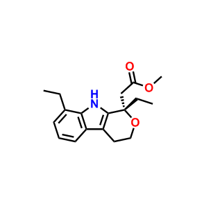 (S)-Methyl 2-(1,8-diethyl-1,3,4,9-tetrahydropyrano[3,4-b]indol-1-yl)acetate,(S)-Methyl 2-(1,8-diethyl-1,3,4,9-tetrahydropyrano[3,4-b]indol-1-yl)acetate