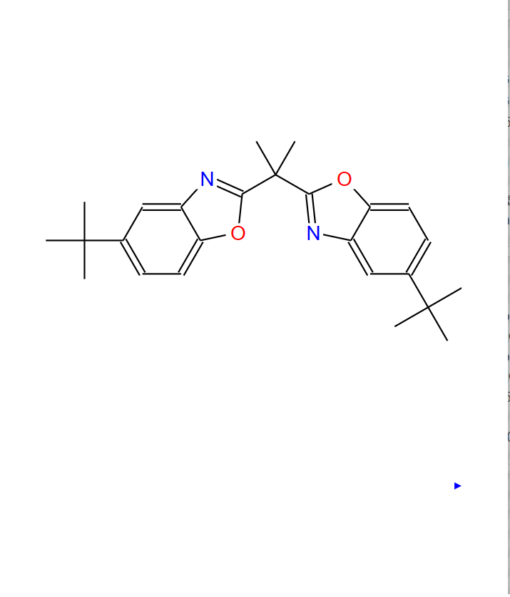 2，2'-丙烷-2，2-二基雙（5-叔丁基）苯并惡唑,2,2'-(propane-2,2-diyl)bis(5-(tert-butyl)benzo[d]oxazole)